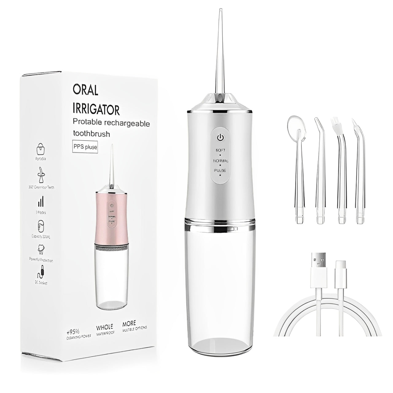 OralFlow 2.0 Irrigador Portátil + 2 Massageadores Grátis
