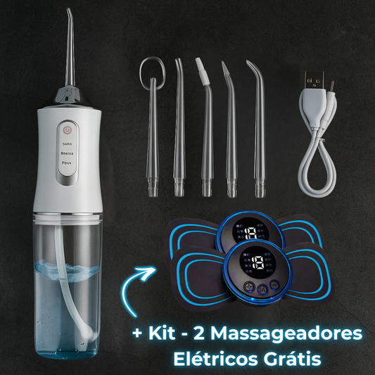 OralFlow 2.0 Irrigador Portátil + 2 Massageadores Grátis