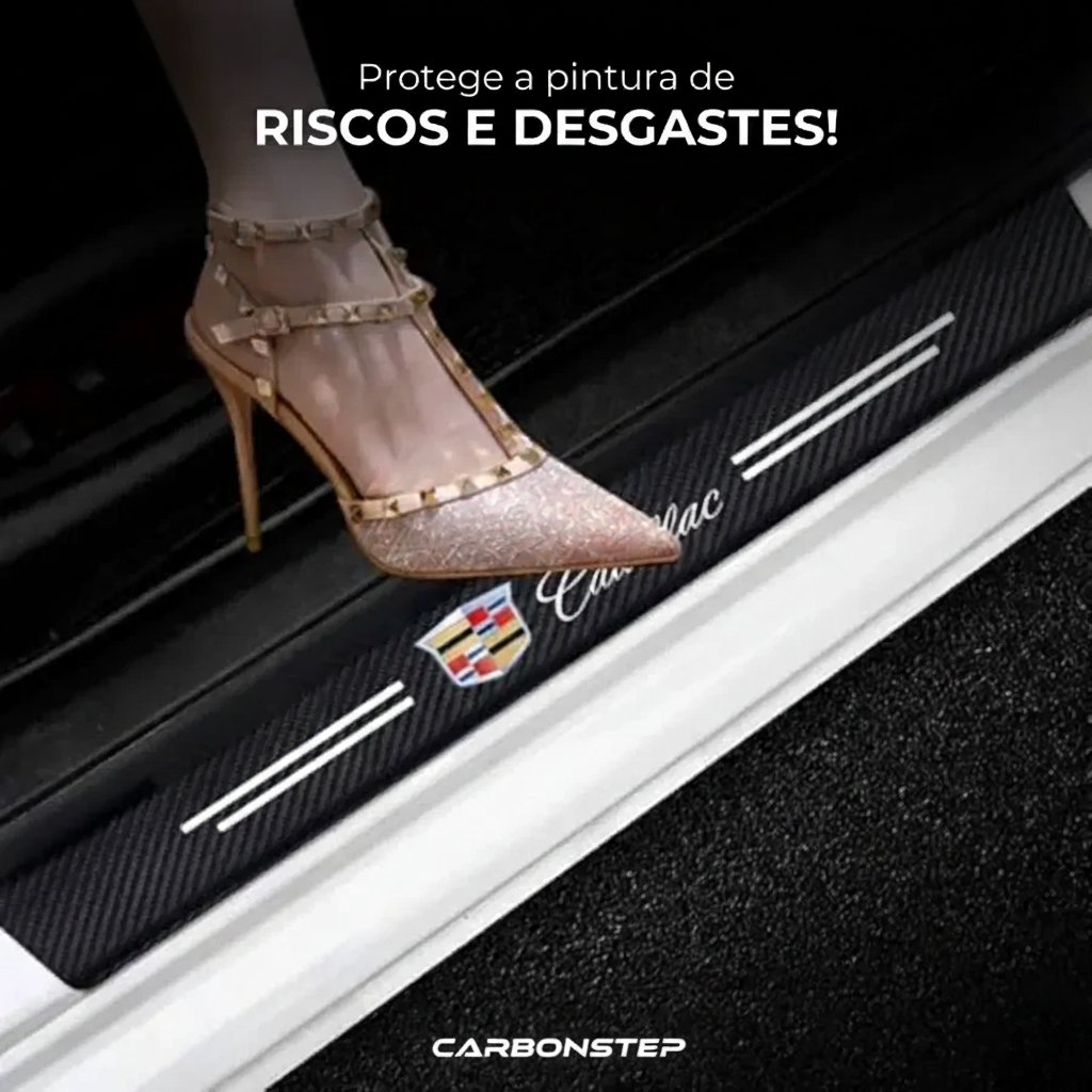 Soleira Automotiva Adesiva (Carbono) Universal - CarbonStep