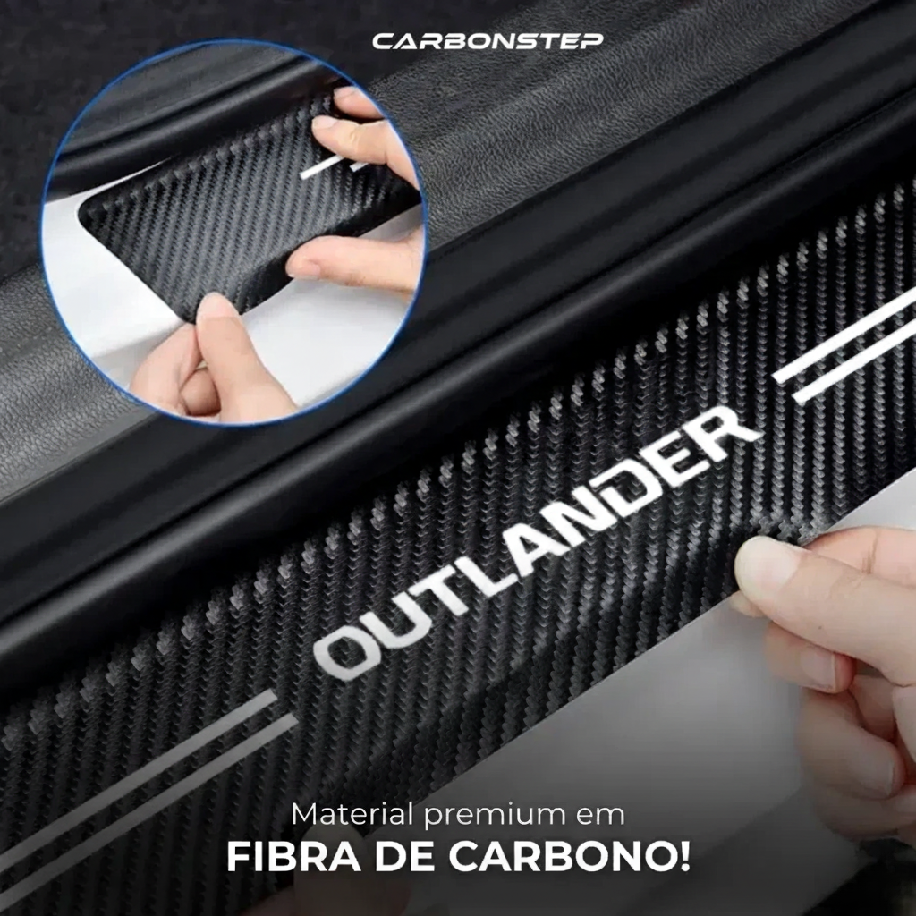 Soleira Automotiva Adesiva (Carbono) Universal - CarbonStep