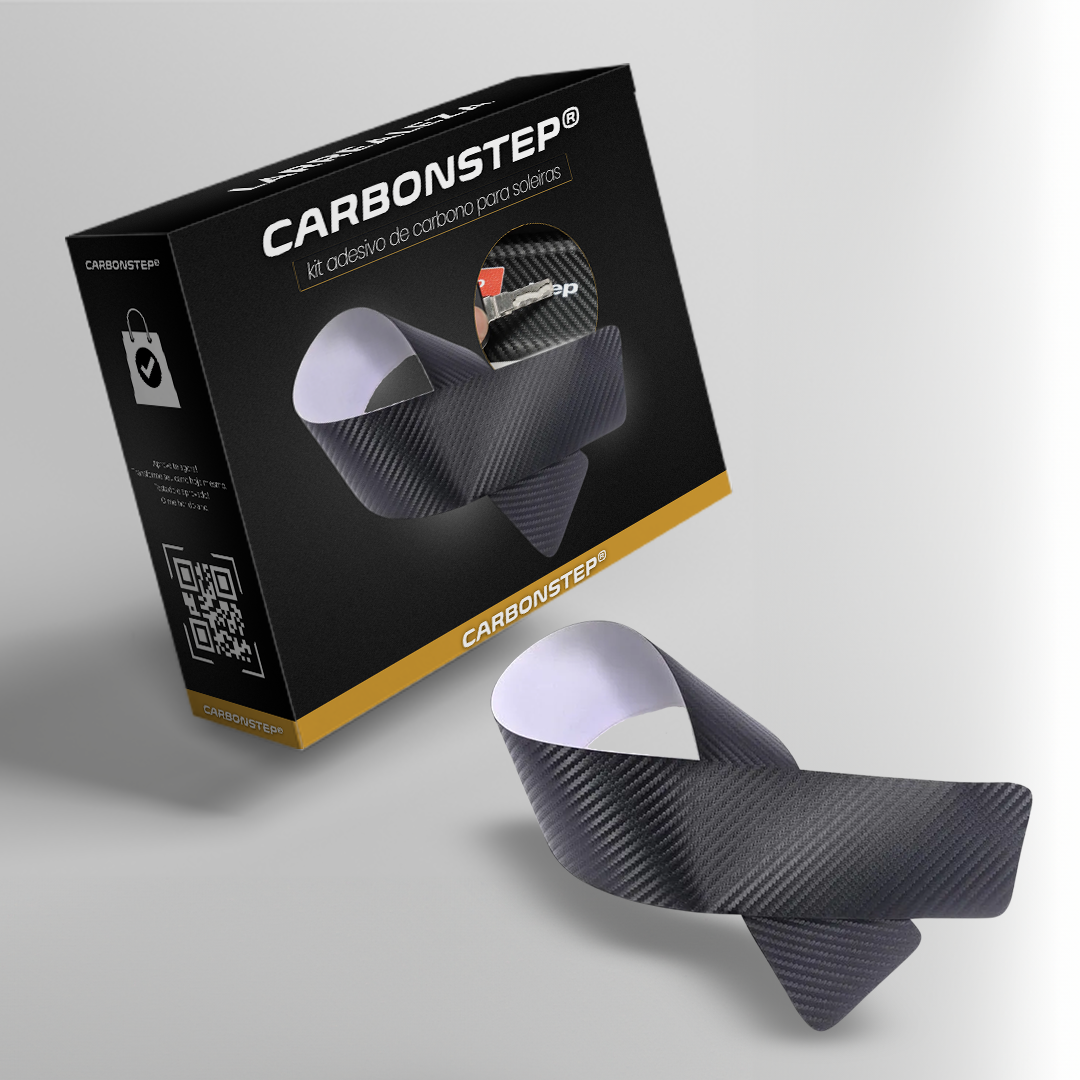 Soleira Automotiva Adesiva (Carbono) Universal - CarbonStep