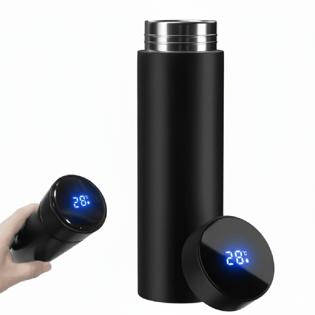 Garrafa Térmica Inox 500ml com Termômetro LED