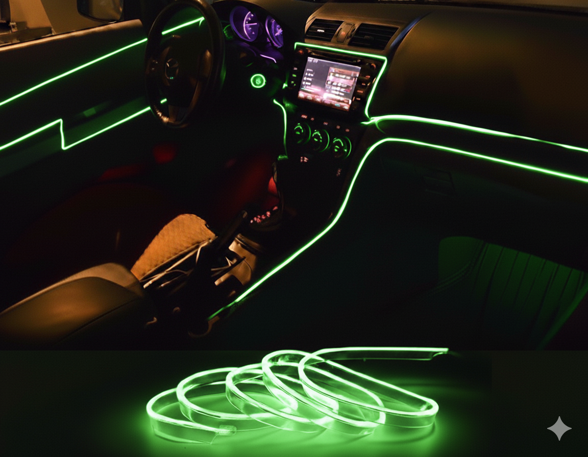 Fita de Led Neon Painel de Carro Fácil Encaixe 5 Metros