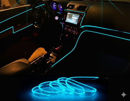 Fita de Led Neon Painel de Carro Fácil Encaixe 5 Metros
