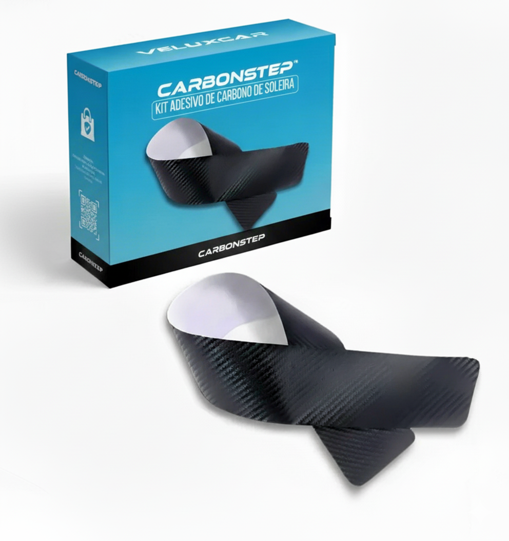 Soleira Automotiva Adesiva (Carbono) Universal - CarbonStep