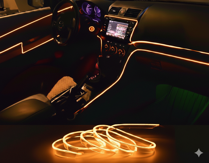 Fita de Led Neon Painel de Carro Fácil Encaixe 5 Metros