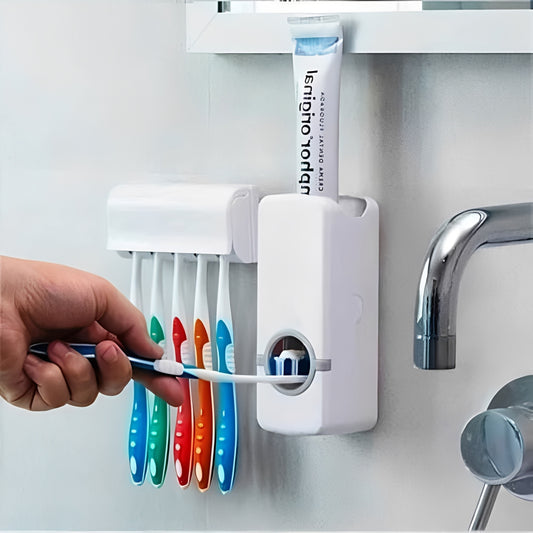 Dispenser Automático de Pasta de Dente com Suporte para Escovas