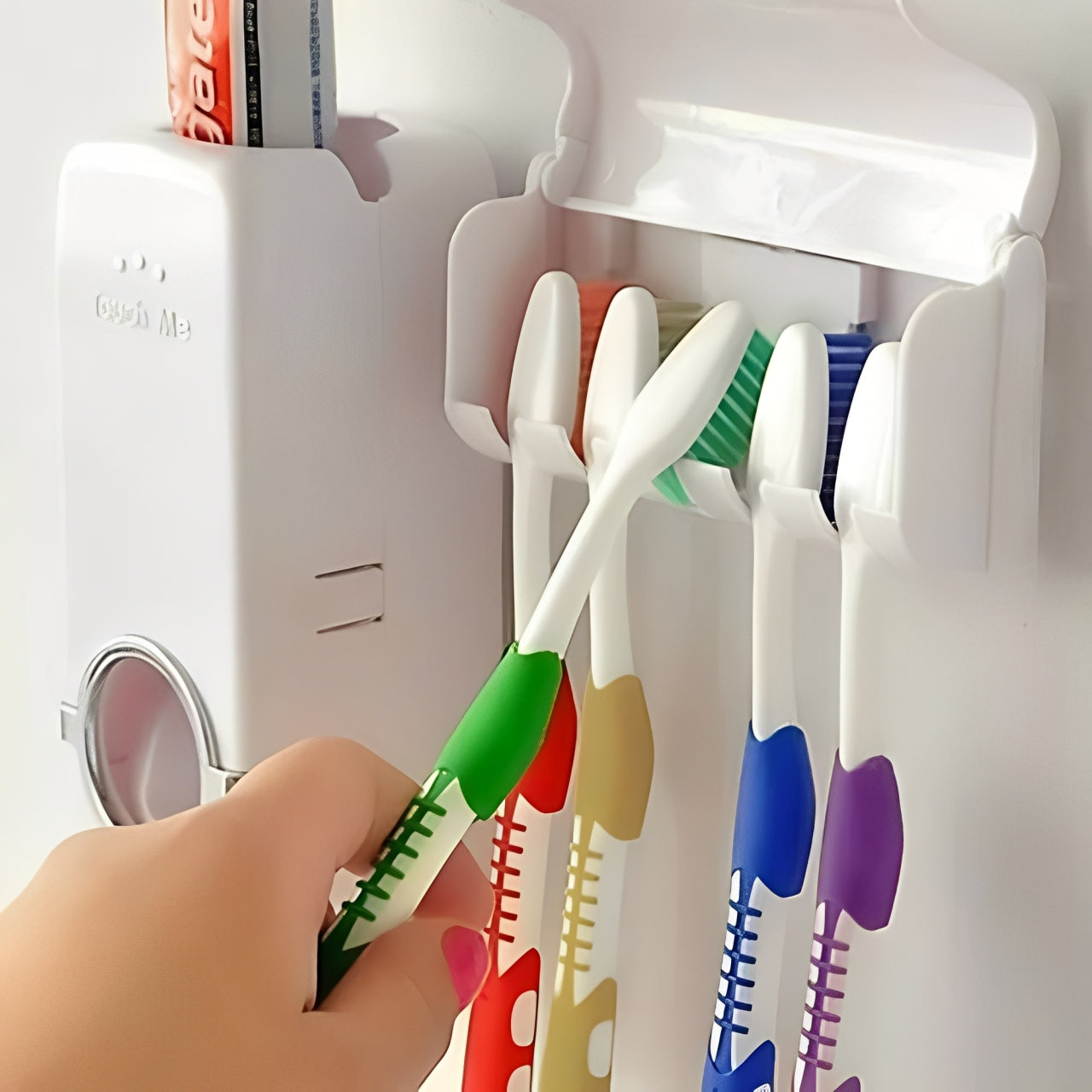 Dispenser Automático de Pasta de Dente com Suporte para Escovas