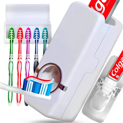 Dispenser Automático de Pasta de Dente com Suporte para Escovas