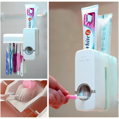 Dispenser Automático de Pasta de Dente com Suporte para Escovas