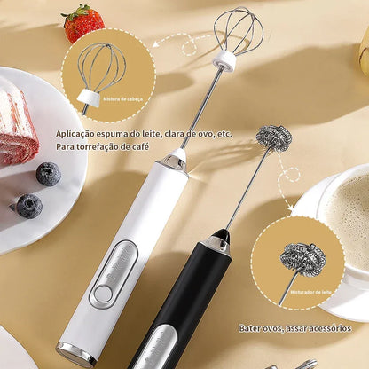 Misturador Mixer Elétrico para Bebidas Portátil