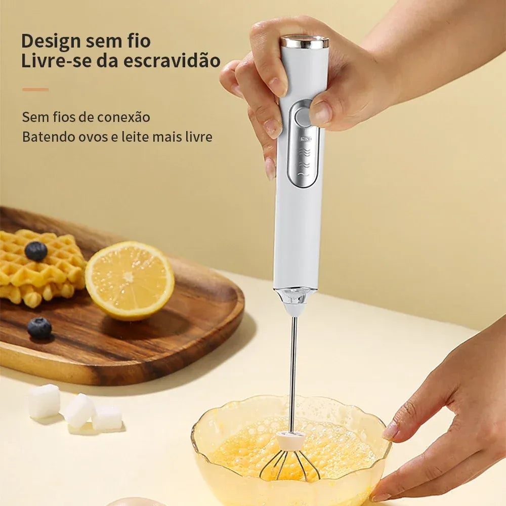 Misturador Mixer Elétrico para Bebidas Portátil