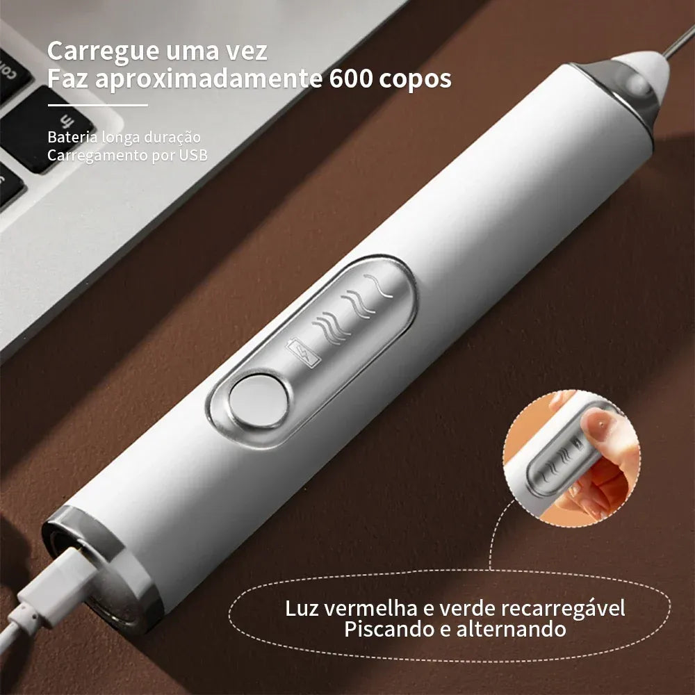 Misturador Mixer Elétrico para Bebidas Portátil