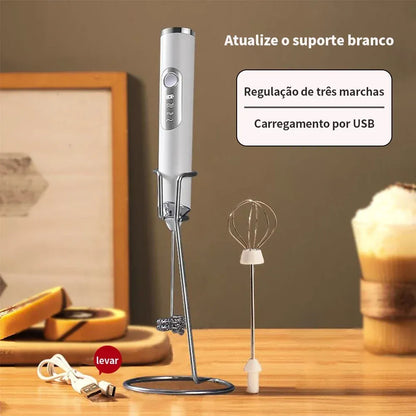 Misturador Mixer Elétrico para Bebidas Portátil