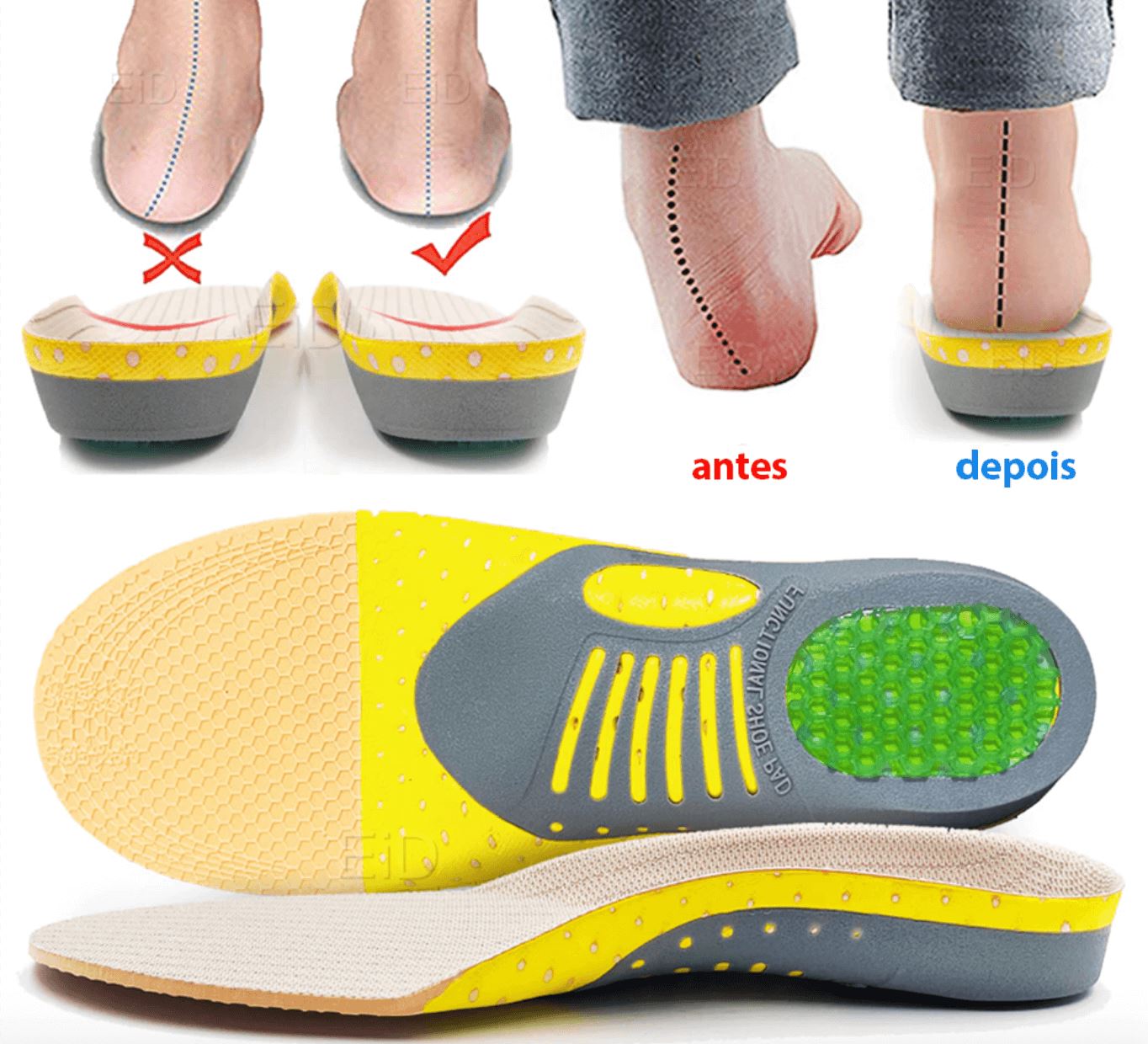 Palmilha Ortopédica Anatômica Foot Comfort